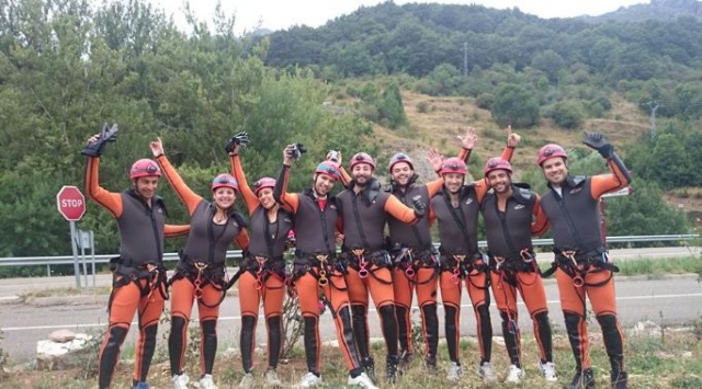 listos para la practica del barranquismo